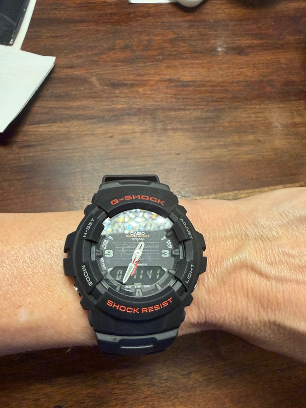 Casio G-Shock Black Watch with Red Accents